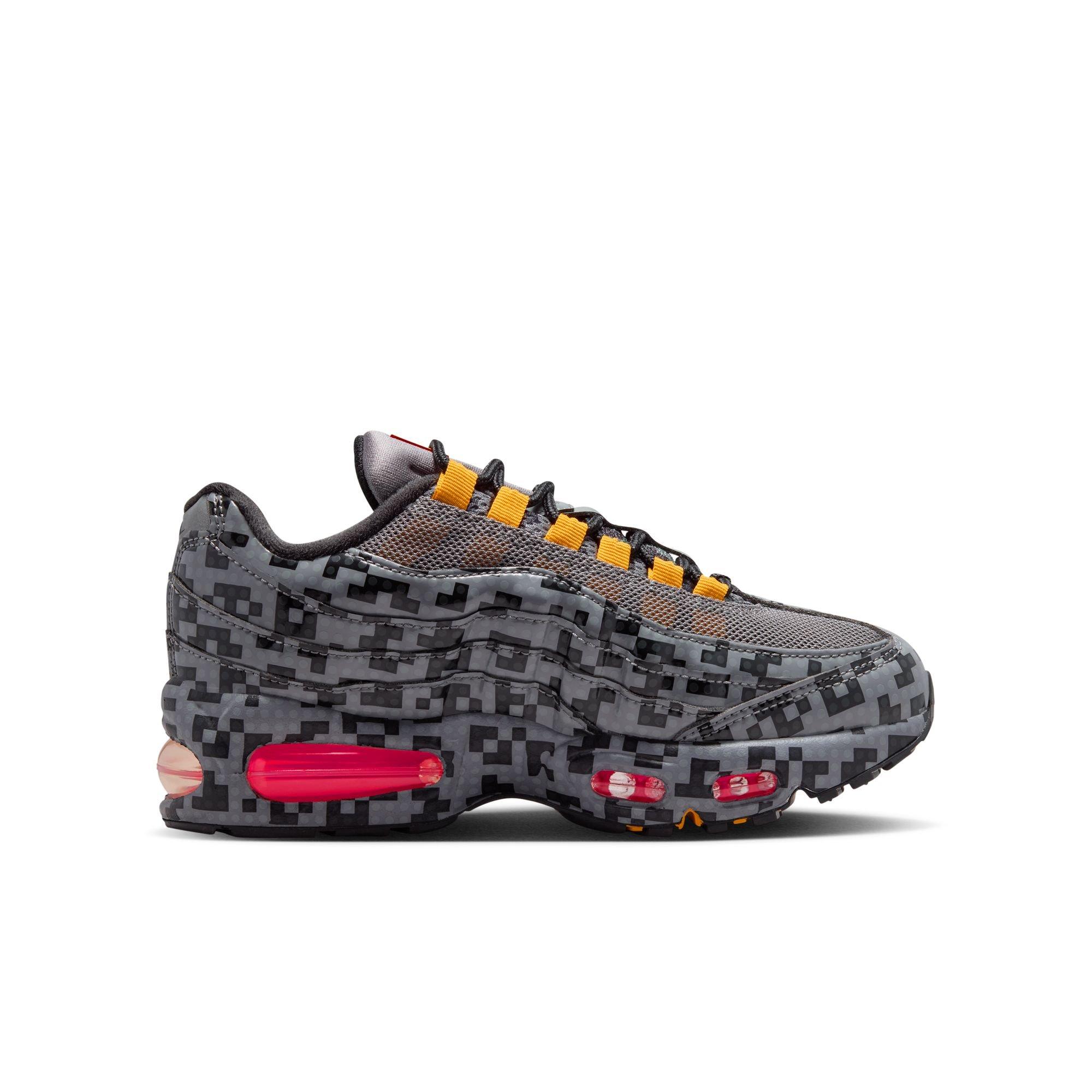Nike Air Max 95 x LEGO Collection "Pixel Camo" Grade School Kids' Shoe - SMOKE GREY/METALLIC SILVER/BLACK